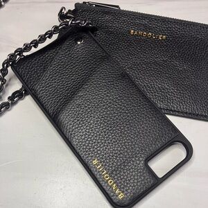 Bandolier Lucy Crossbody Chain Strap and Ema Zipper Pouch iPhone 14 Plus Max